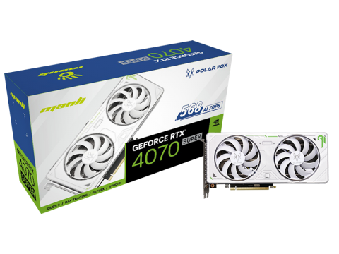 Manli GeForce RTX™ 4070 Super 12GB Polar Fox Twin